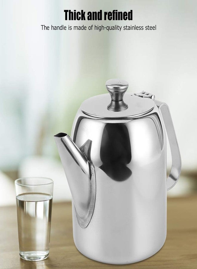 AYNEFY Stainless Steel Teapot,Short Spout Cold Brew Coffee Pot Milk Tea Beverages Making Kettle Cold for Restaurants Conference Rooms Living Room (32 ounces (about 850ML)) - Image 4