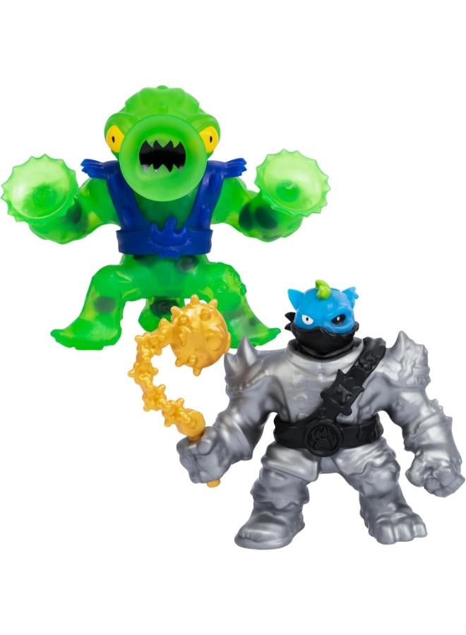 MOOSE Heroes of Goo Jit Zu Cursed Goo Sea Versus Pack - PANTARO VS SQUIDOR - Image 1