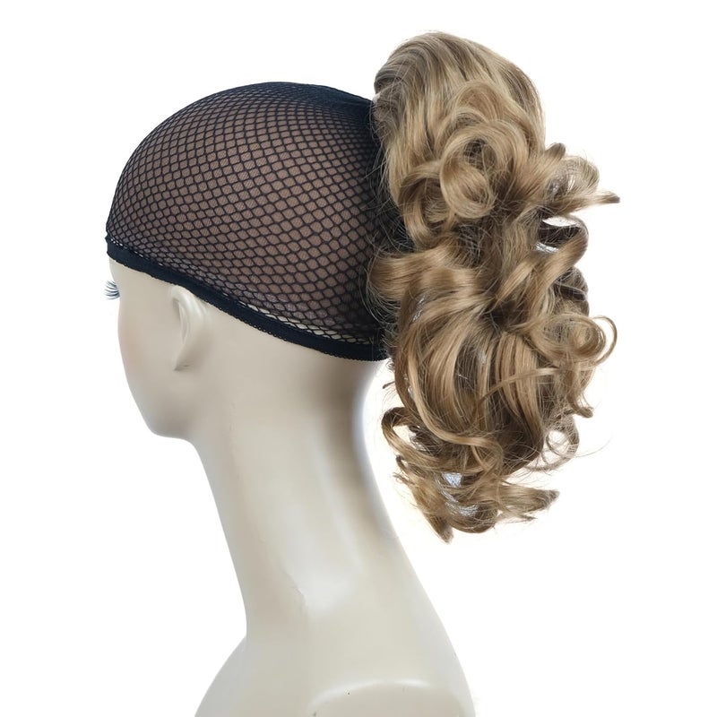 Lydell 12 Hair Piece Ponytail Extension Curly Curled Nature Looking HeatResisting Light Strawberry Blonde