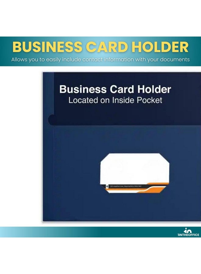 1InTheOffice Blue Folders With Pockets 2 Pocket Folders Folders With Pockets Letter Size 8.5X11 25 Pack - Image 4