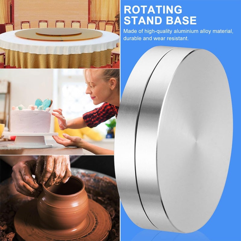 Cake Turntable Bearing and Base Axle 60mm Aluminum Alloy Rotating Stand for Baking and Decorating Pastries, Glass Table Compatible, 2pcs - Image 3