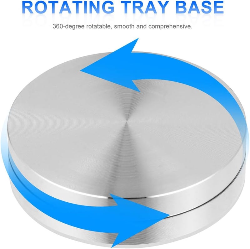 Cake Turntable Bearing and Base Axle 60mm Aluminum Alloy Rotating Stand for Baking and Decorating Pastries, Glass Table Compatible, 2pcs - Image 5