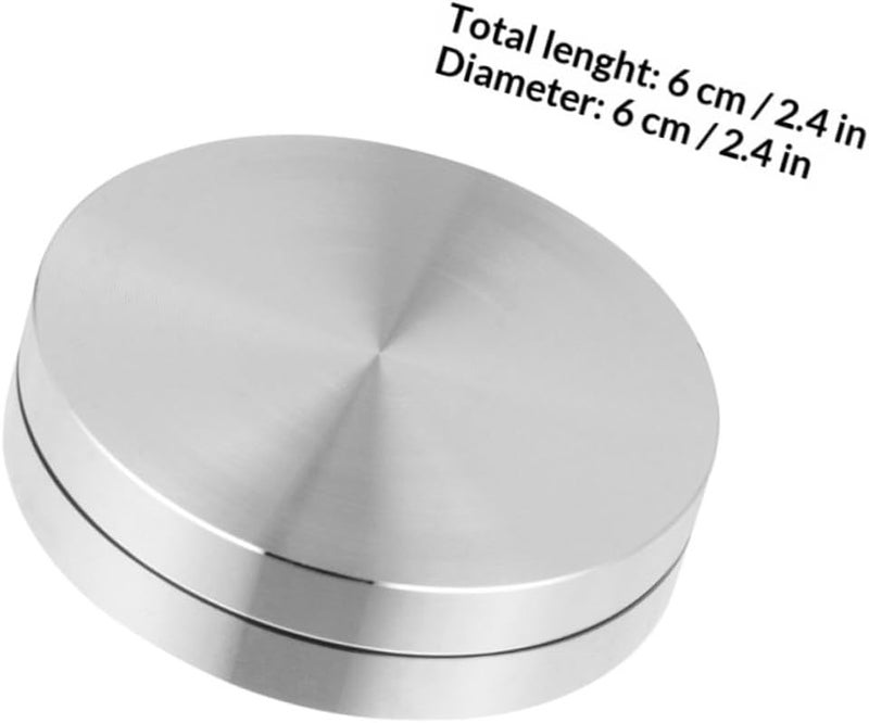 Cake Turntable Bearing and Base Axle 60mm Aluminum Alloy Rotating Stand for Baking and Decorating Pastries, Glass Table Compatible, 2pcs - Image 2