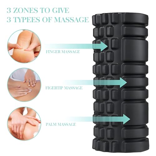 FabSports Muscle Roller Stick - Black. Muscle Relief and Recovery. Massage Stick for Legs, Arms, Back, Neck,Shoulders etc Perfect for Sports/Gym Lovers. Trigger Point Therapy Tool. - Image 4