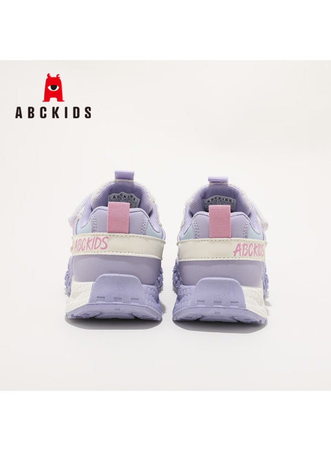 Abc Kids Boys' Sports Shoes  Colorblock Girls' Dad Sneakers Student Running Shoes 3652py Purple Pink Size 36 - Image 3
