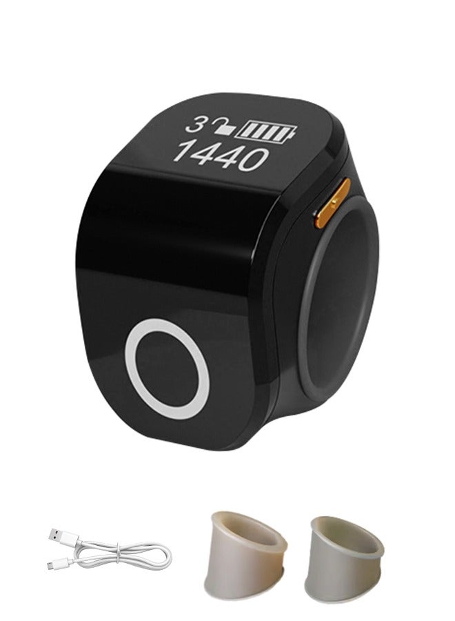 Smart Tasbih Tally Digital Counter for Muslims Tasbeeh Zikr Ring Prayer Time Vibration Reminder Waterproof for 18/20/22mm  - Image 1