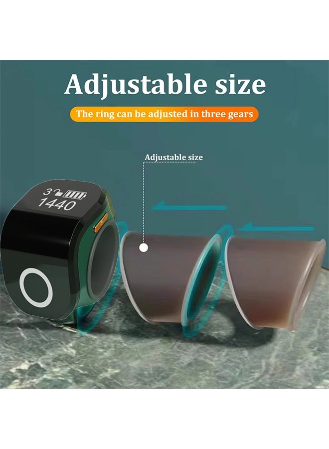 Smart Tasbih Tally Digital Counter for Muslims Tasbeeh Zikr Ring Prayer Time Vibration Reminder Waterproof for 18/20/22mm  - Image 4