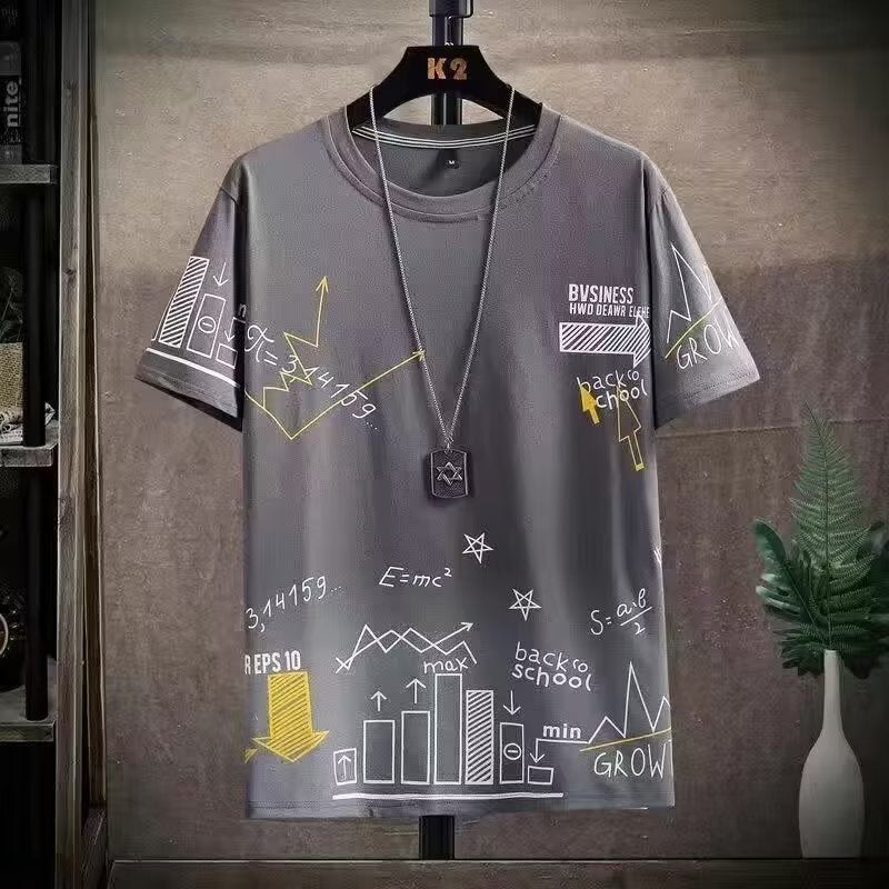 2023 T-shirt trendy new fashion urban style men's spring standard fashion fashion brand Daily round neck short sleeve - Image 4
