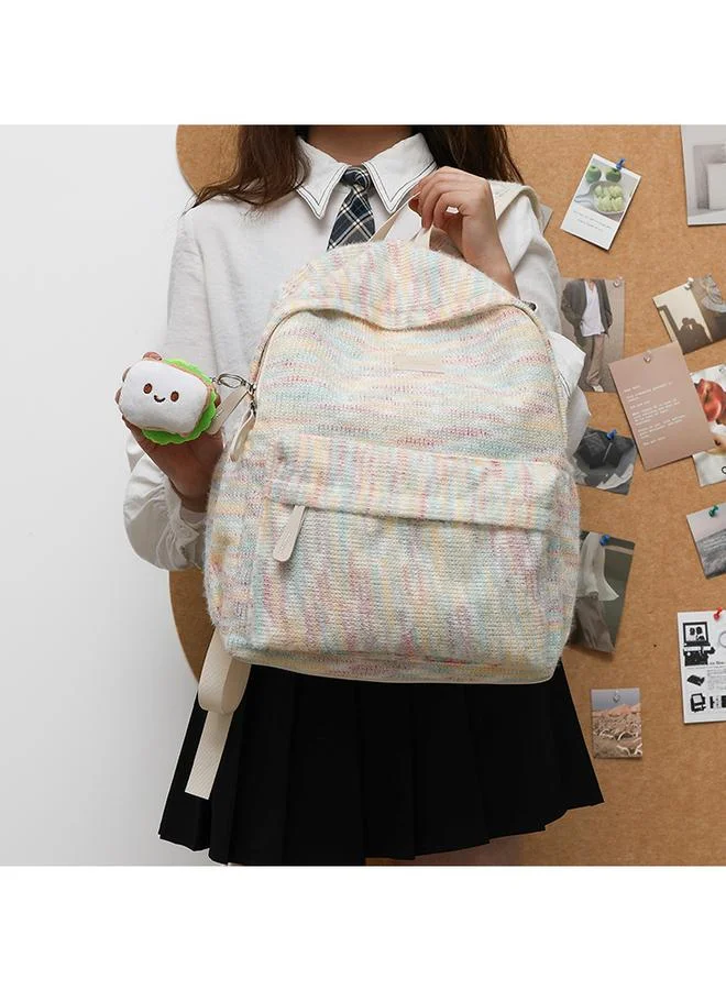 Take Two Rainbow Knit Backpack with Zip Closure