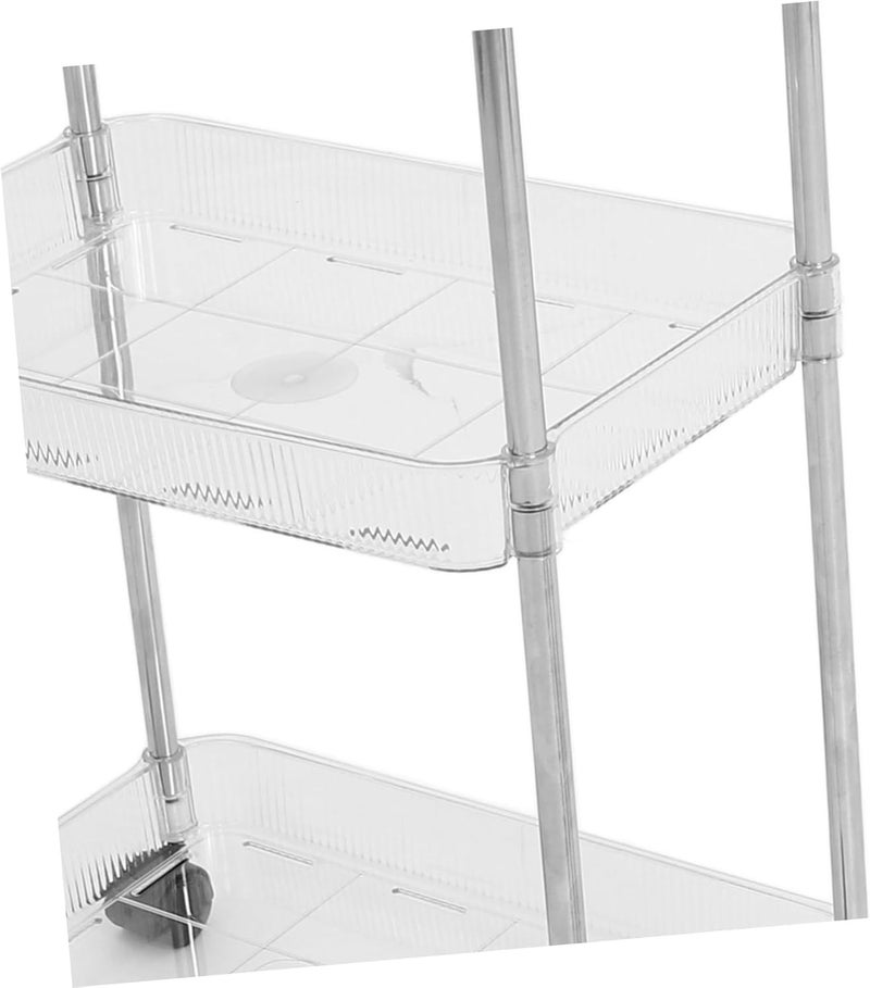 Shelf Reusable Hair Salon Rack Salon Movable Cart Movable Storage Organizer with Wheels Tiered Storage Holder Salon Trolley Salon Cart Storage for Bathroom The Pet Transparent - Image 4