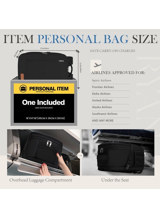 Lossga for Spirit Airlines Personal Item Bag 18x14x8 Inches Frontier Airlines Personal Item Bag Travel Backpack Carry on Flight Approved Carry on Backpack for Traveling on Airplane - Image 1