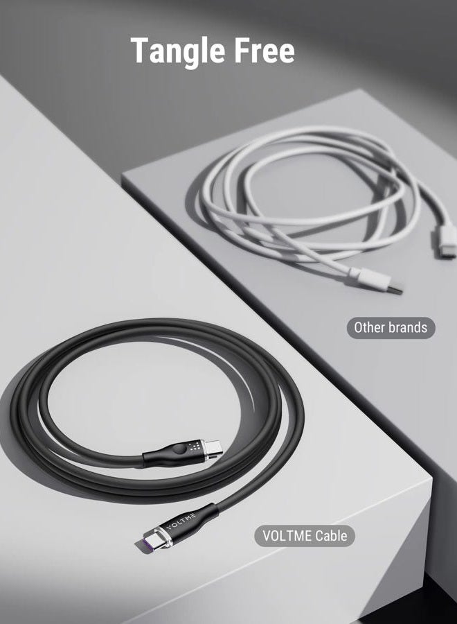 VOLTME USB C Charger Cable, 100W E-Marker USB C to USB C Cable 3.3ft, Type C Charging Cable Fast Charge for MacBook Pro 2021, iPad Pro 2021, iPad Air 4, Galaxy S21, Pixel, Switch (Black) - Image 5