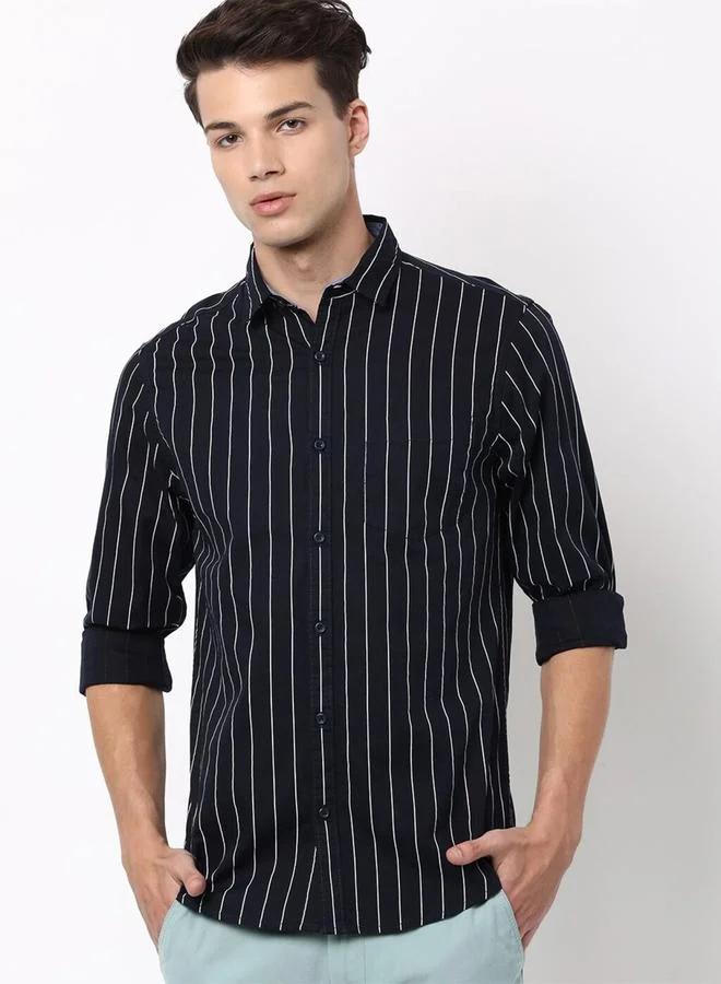 تايك تو قميص رجالي كاجوال مخطط بقصة عادية من هارد سودا