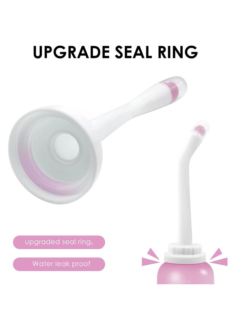 Generic Peri Bottle Travel Shattaf, Portable Travel Bidet with Carry Bag,TPE Material Can Be Boiled, 500ml Capacity with 2 Sealing Ring,Essentials for Postpartum Perineal Care,Hemorrhoid Treatment (Pink)  - Image 4