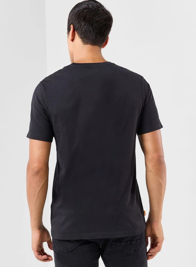 Timberland Seasonal Print Front Stack Logo T-Shirt