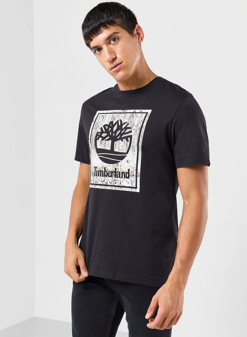 Timberland Seasonal Print Front Stack Logo T-Shirt