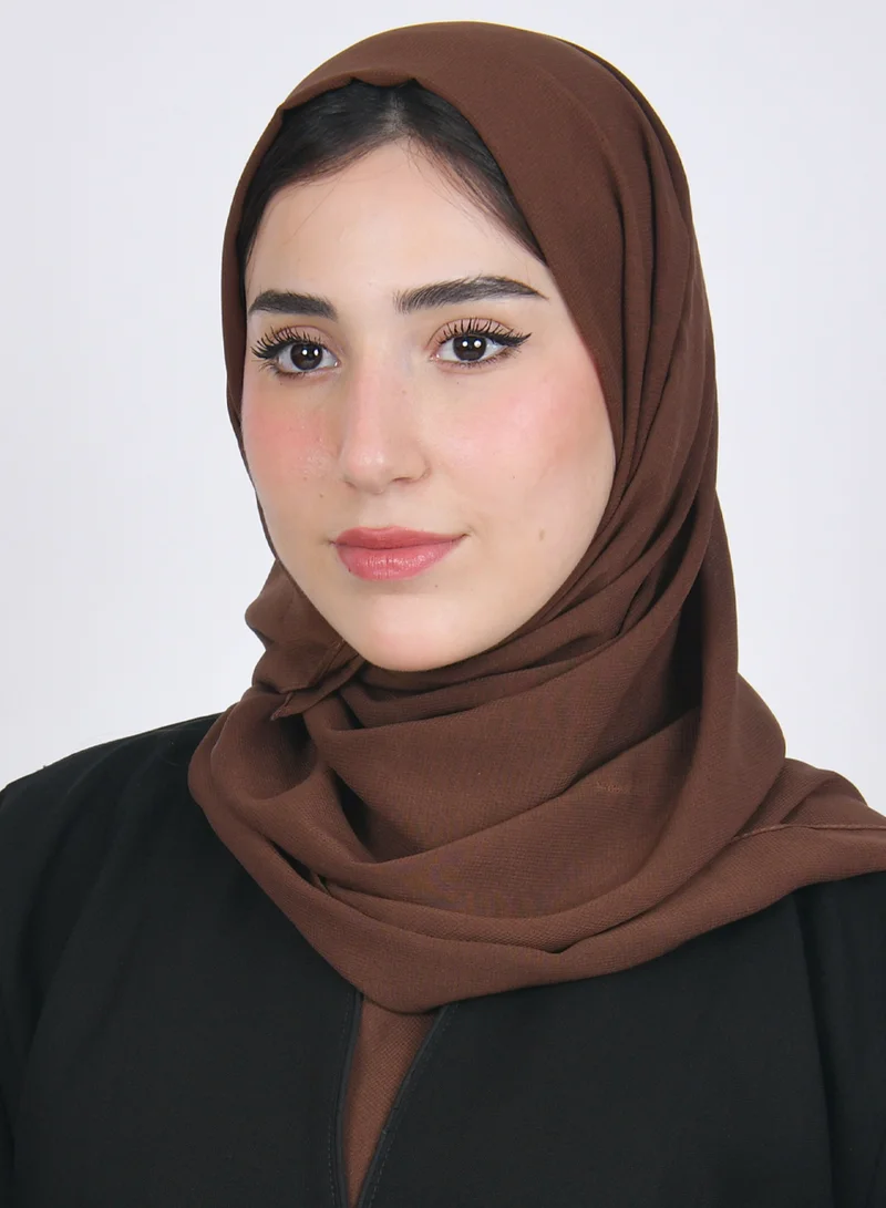 HAWRAA ABAYA Honey brown silk veil