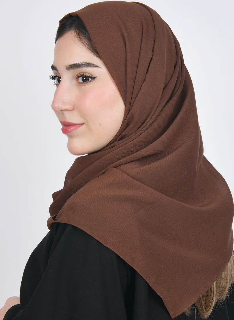 HAWRAA ABAYA Honey brown silk veil