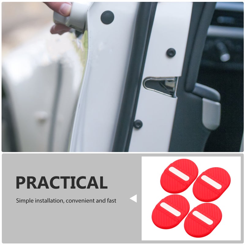 4pcs Car Door Lock Pad Anti-Collision Vehicle Doors Latch Shock Absorber For Simple Installation And Replacement - Image 3