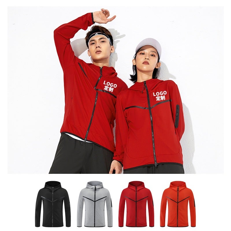 Manufacturers Men'S And Women'S Sports And Leisure Zipper Jackets, Running Breathable Training Fitness Jackets, One Piece Drop Shipping - Image 2