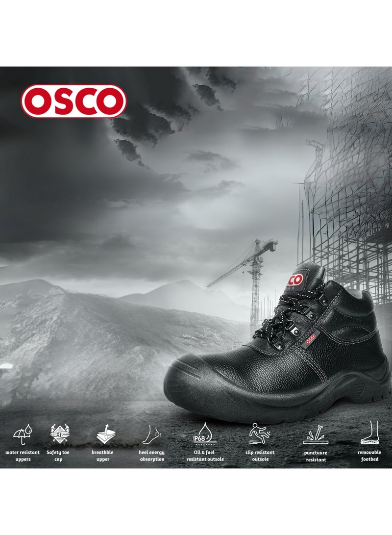 OSCO-TOOLS Men's safety shoe  lightweight, good quality and waterproof details for industrial and construction use - Image 4