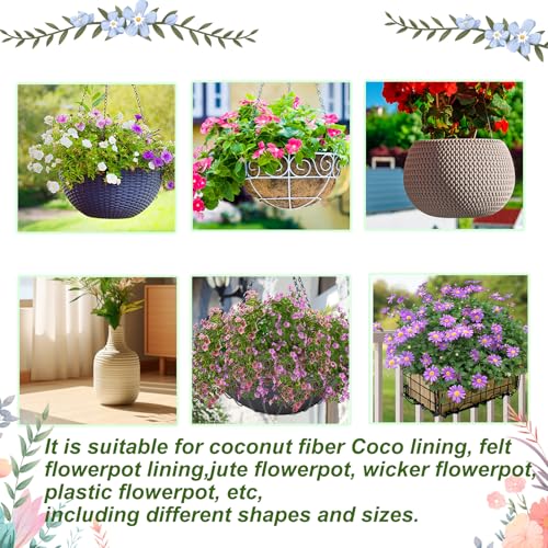Wenfan 10 Set Invisble Hanging Basket Insert 5.1”Hang Basket Drip Pan Invisble Self Watering Planter Insert Plant Saucers Tray Plastic Water Catcher Tray Plant Auto Watering Devices For Hanging Basket - Image 3