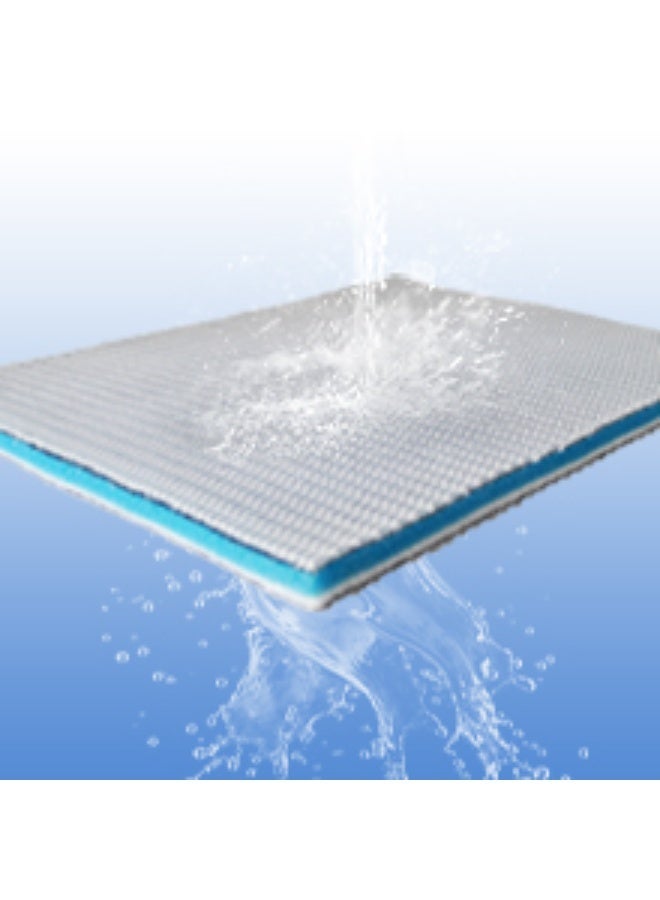 هوانكسين هوم 2 قطعة وسادة فلتر حوض للأسماك، وسادة فلتر حوض بطبقات 8 مناسبة لإكسسوارات حوض السمك، فلتر إسفنجي، تأثير فلتر ممتاز، خيط فلتر مناسب للأحواض المائية العذبة أو المالحة (الحجم 13*25 سم) - Image 4