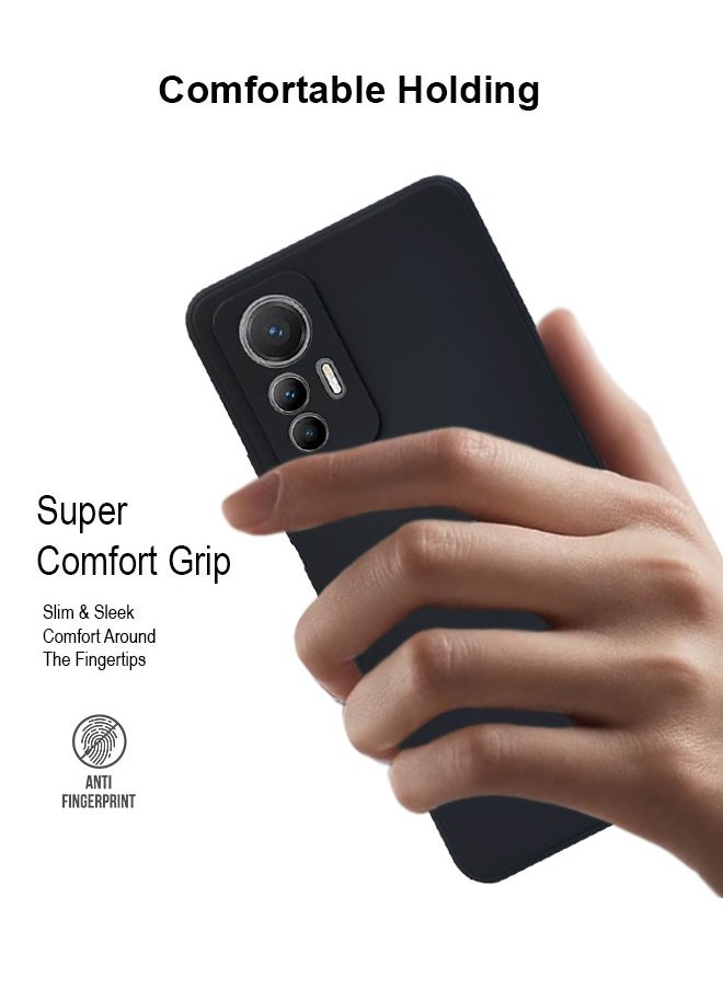 Generic - جراب حماية كامل الجسم من السيليكون لهاتف Xiaomi Mi 12 Lite، أسود - Image 1