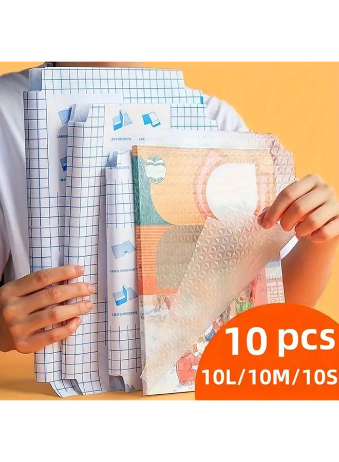 A4 Thickened Clear Self-Adhesive Book Covers Set Durable PVC Protection Versatile for School Office - Image 2