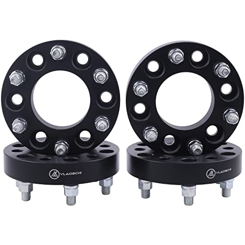 VLAOSCHI Black Forged 6x4.5 to 6x5.5 Wheel Adapters 1 Inch with 1/2" Studs Compatible with Dodge 6 Lug 6x114.3 to 6x139.7 for 1991-2004 Dakota | 1998-2003 Durango | 1993-2010 Viper - Pack of 4 - Image 1