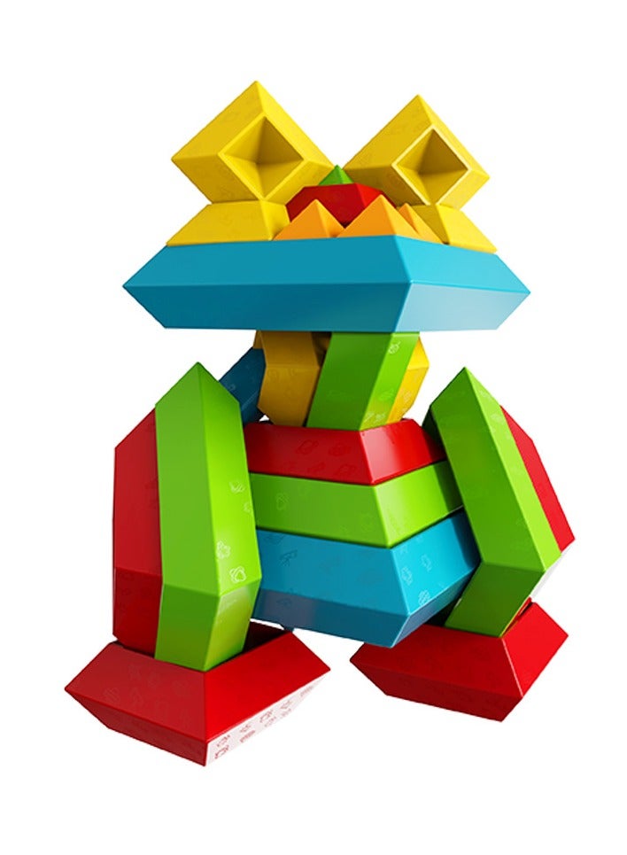 🌟 Pyramid Stacking Blocks – 16PCS STEM Building Toy for Toddlers Ages 1–3 – Colorful Snap-Lock Educational Set for Early Skills 👶🎈  - Image 3