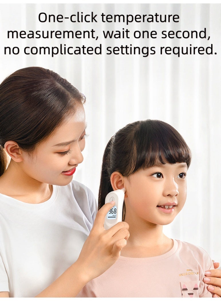 يوويل مقياس حرارة للأذن للأطفال بالأشعة تحت الحمراء من Yuwell – ترمومتر أذن رقمي سريع خلال 1 ثانية، دقة 0.1°، ذاكرة 7 قراءات، شاشة كبيرة ℃/℉ - Image 4