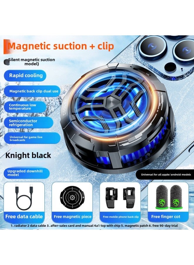 Loquat Mobile Phone Radiator Magnetic Semiconductor Cooling IPad Tablet Back Clip Fan Game E-sports Live Cooling Application-Color:【bing Ning Refrigeration Model】❄Tec Three-speed Refrigeration❄Seconds To F - Image 1