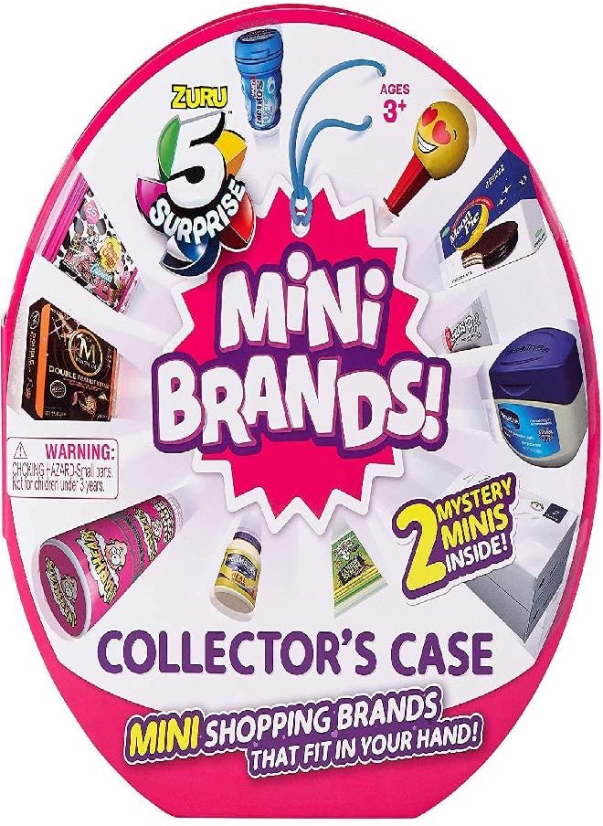 5 Surprise 5 Surprise Mini Brands Collectors Case Series 1 by Zuru (Includes 2 Mini Toys) Red  - Image 1