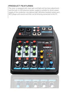 4 Channel Mixer, DJ Mixing Console, with Bluetooth, 48V Phantom Power Monitor Karaoke System USB Mixer Audio - pzsku/Z48E83CE2C71FFE599CC2Z/45/_/1732261658/ea15e81a-131d-4e4d-8bad-ac42807ede1d