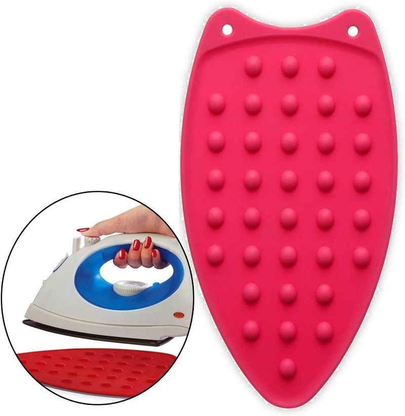 Silicon Iron Rest Pad | High Heat Resistant, 27x14 cm, Red Color (Pack of 1)
