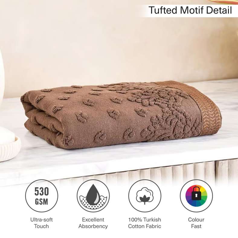 Pan Home Magnolia Hand Towel - Brown - Image 5
