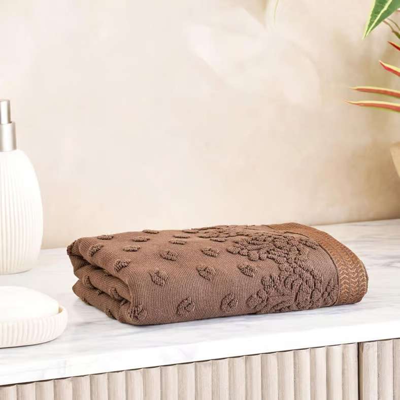 Pan Home Magnolia Hand Towel - Brown - Image 1