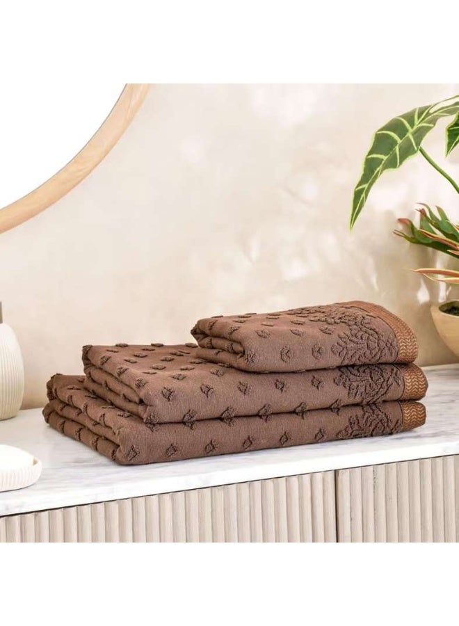 Pan Home Magnolia Hand Towel - Brown - Image 2