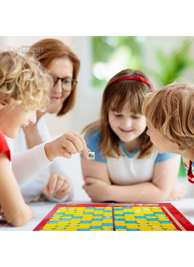 Kids Mandi - Junior Speller Crossword Board Game | Mind Developing, Vocabulary, Learning, Word Building Game For Kids & Family | English Spelling Crossword Puzzle Game - Image 1