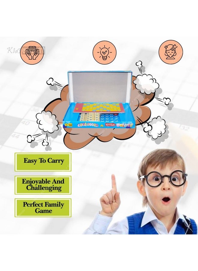 Kids Mandi - Junior Speller Crossword Board Game | Mind Developing, Vocabulary, Learning, Word Building Game For Kids & Family | English Spelling Crossword Puzzle Game - Image 1