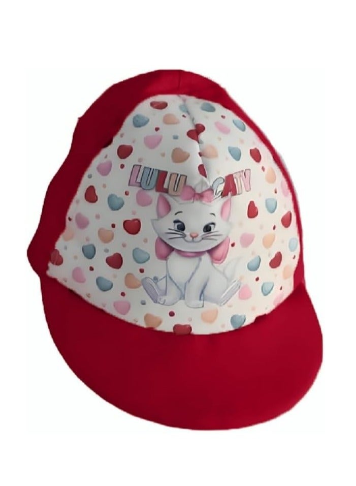 Newborn Baby Soft Cotton Nursing Pillow Butterfly Shape Portable Comfortable with Cute Print Sun Hat (Red), Cloth