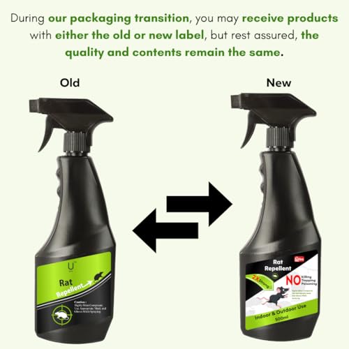 URBA Rat Repellent Spray For Car, Eco Friendly Rat Repellent Spray for Home, Rat Repellent for Car, Herbal Rat Repellent | Safe For Children & Pets, 500ml - Image 2