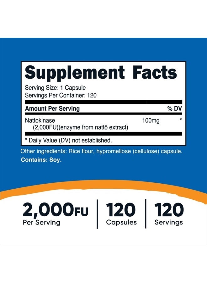 Nutricost Nattokinase 2,000FU - 120 Capsules - Image 2