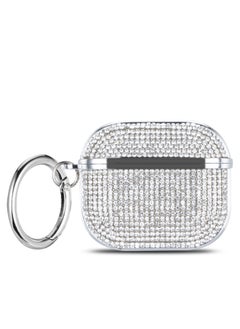 Crystal Diamond Flash Diamond For AirPods 1/2 Generation Protective Case Pro2 Bluetooth Headset Protective Case 3 Generation 4 Colorful Cross-border-Color:Crystal Diamond-Silver-Model:Airpods Pro2 Generation [2022]