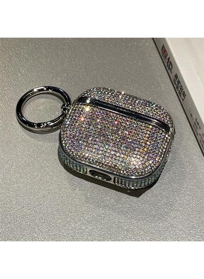 Generic - Crystal Diamond Flash Diamond For AirPods 1/2 Generation Protective Case Pro2 Bluetooth Headset Protective Case 3 Generation 4 Colorful Cross-border-Color:Crystal Diamond-Silver-Model:Airpods Pro2 Generation [2022] - Image 1