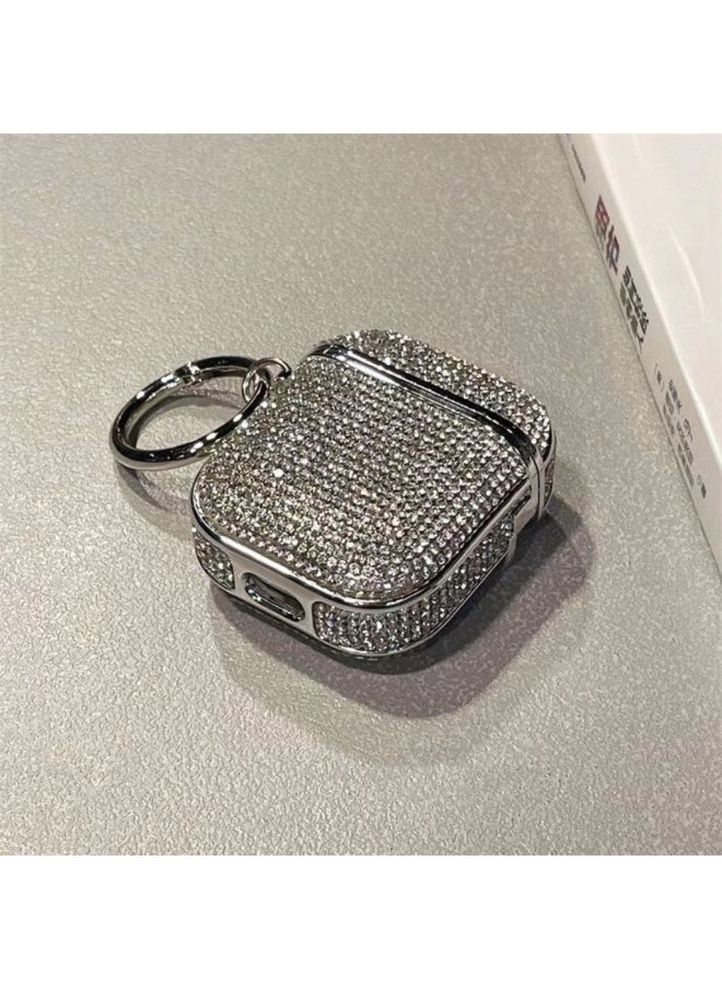 Generic - Crystal Diamond Flash Diamond For AirPods 1/2 Generation Protective Case Pro2 Bluetooth Headset Protective Case 3 Generation 4 Colorful Cross-border-Color:Crystal Diamond-Silver-Model:Airpods Pro2 Generation [2022] - Image 1