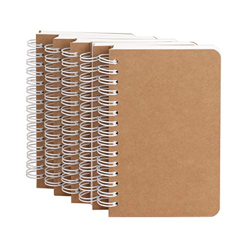 TWONE Spiral Notebook, 5 Pack Small Pocket Size Notebooks for Writing Drawing Note Taking, 3.5”x5.5”, 180 Ruled Pages, 90 Sheets - Image 1