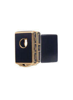 Zyler Car Key Case for C30 S60 S80 S90 S60L V60 V70 V90 XC40 XC60 XC70 XC90 T5 T6 T8 4 Buttons TPU Car Key Protective Case Key Box, Black Gold  - Image 1