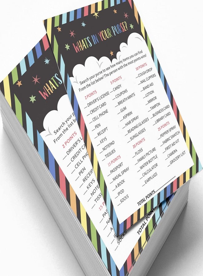 Inkdotpot Pack of 50, Baby Shower Party Collection, What's in Your Purse Baby Shower Party Games, Activities, Decorations, Rainbow Theme Party Supplies - Image 3